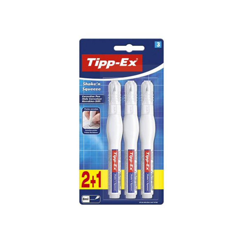 Bic Tipp Ex Shaken Squeeze Blister 2+1 / 3 Pieces - Karout Online -Karout Online Shopping In lebanon - Karout Express Delivery 