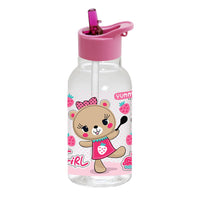 Herevin Decorated Water Bottle with Straw - Yummy - Karout Online -Karout Online Shopping In lebanon - Karout Express Delivery 