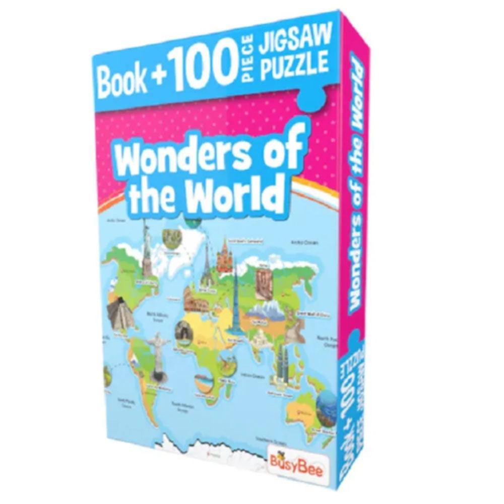 Little Kitabi Book + Jigsaw Puzzle 100pcs Wonders Of The World / 16032 - Karout Online -Karout Online Shopping In lebanon - Karout Express Delivery 