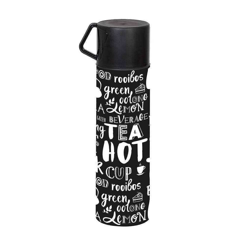 Herevin Decorated Vacuum Flask with Mug - Tea - Karout Online -Karout Online Shopping In lebanon - Karout Express Delivery 
