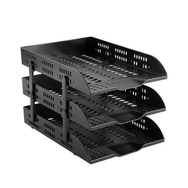 Deli E9215 3 Tier Pvc  Document Tray 23 x 11.6 x 35.9 cm - Karout Online -Karout Online Shopping In lebanon - Karout Express Delivery 