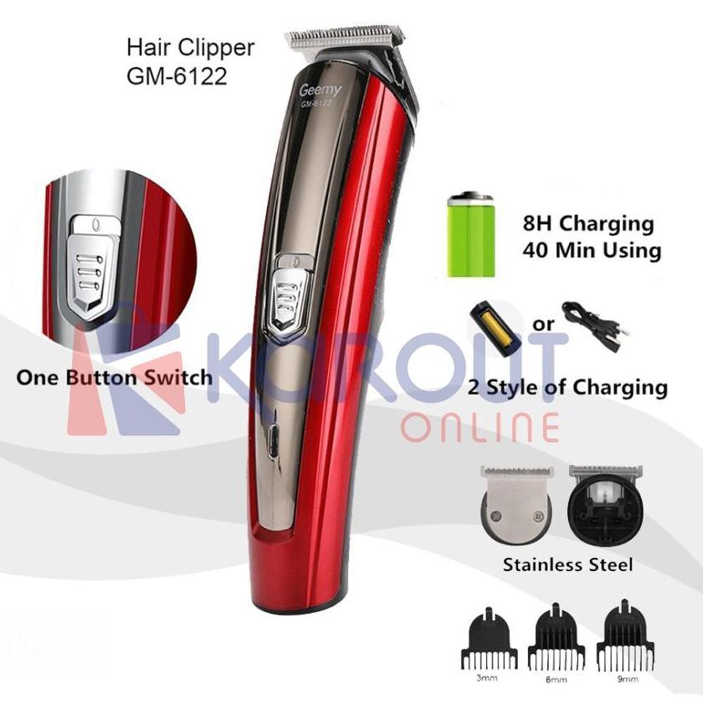 Gemei Hair Clipper Red Electronics