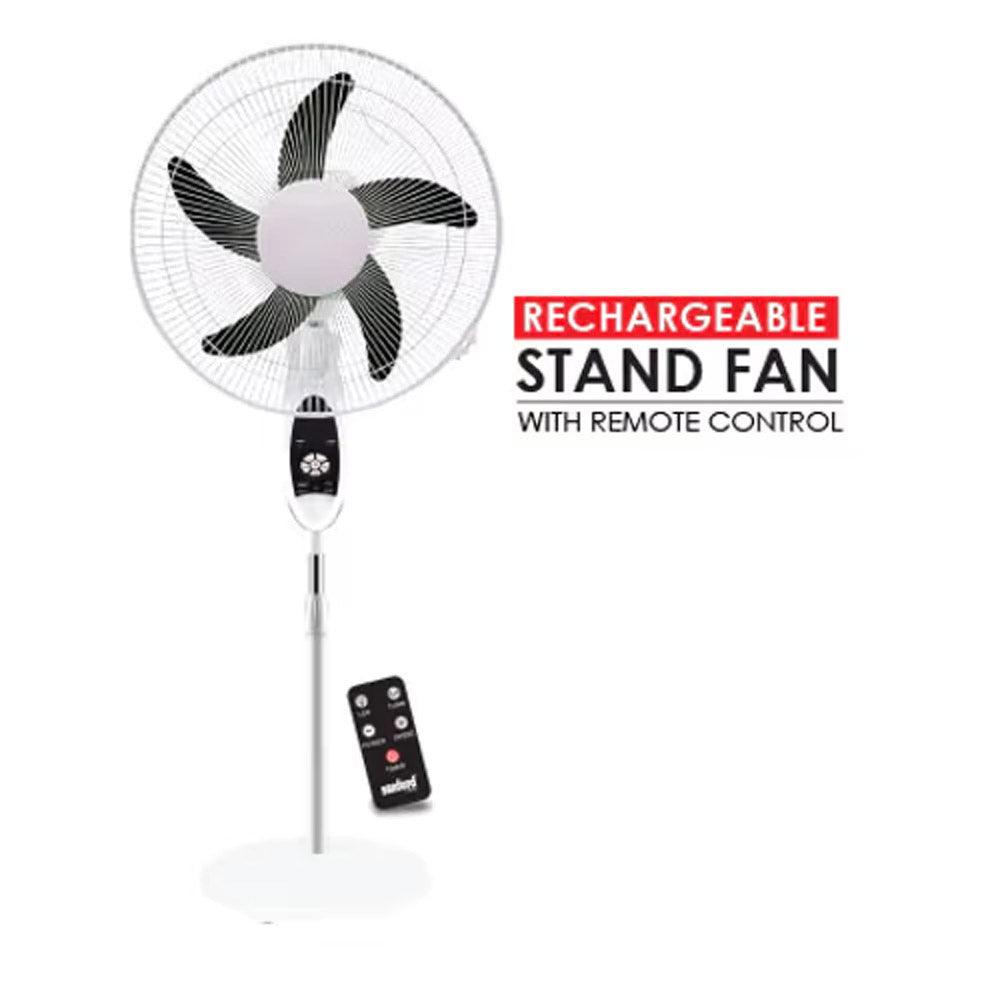 Shop Online Chrome Rechargeable Stand Fan 18 inch with remote- Karout Online Shopping In lebanon