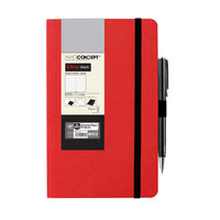 OPP Paperconcept Fancy Black Notebook with pen loop and black bookmark pocket / 13×21 cm - Karout Online -Karout Online Shopping In lebanon - Karout Express Delivery 