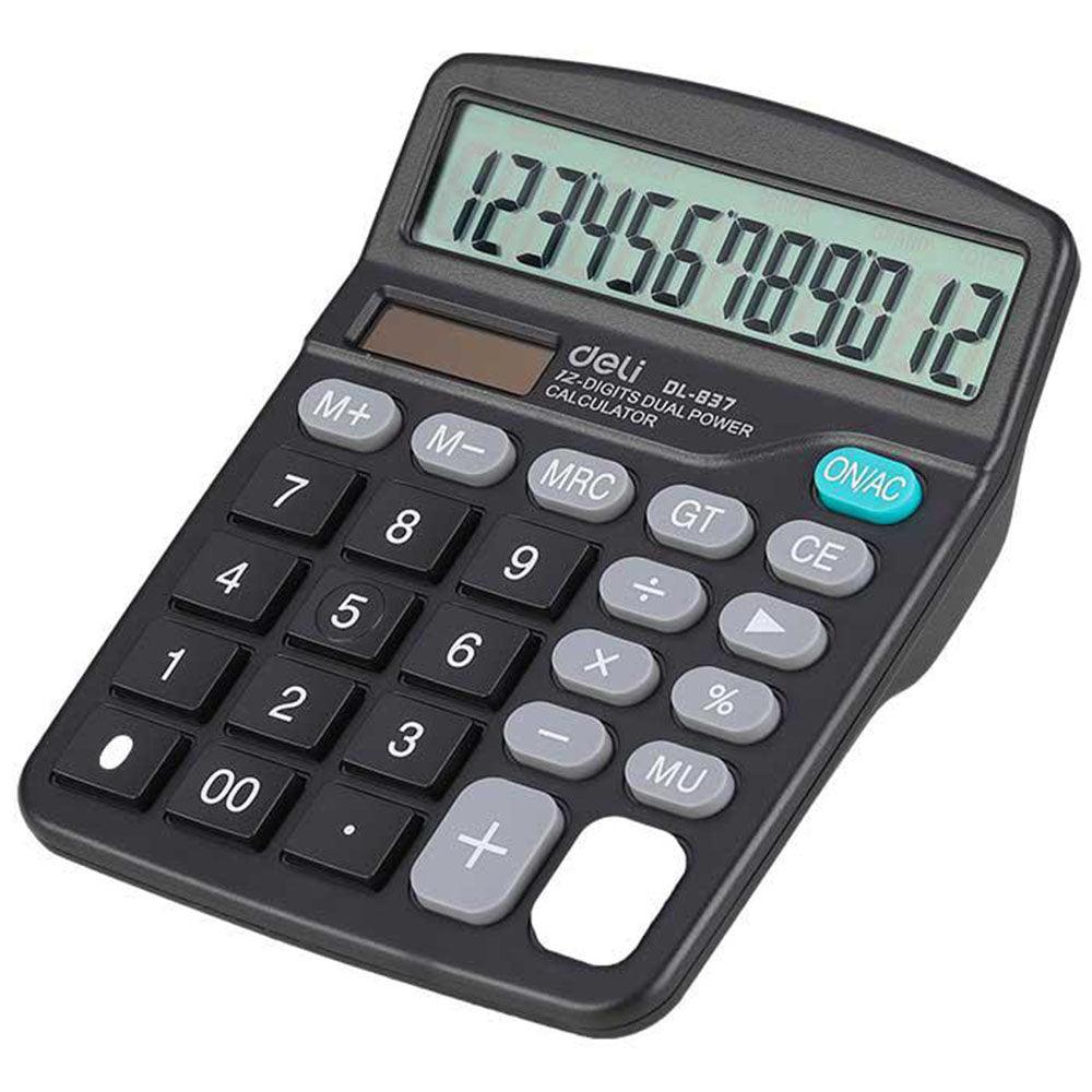 Deli E837 Calculator 12 Digits - Karout Online -Karout Online Shopping In lebanon - Karout Express Delivery 