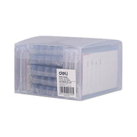 Deli E5753 Name Card Holder With Clip  90 x 54 mm Box 50 pcs - Karout Online -Karout Online Shopping In lebanon - Karout Express Delivery 