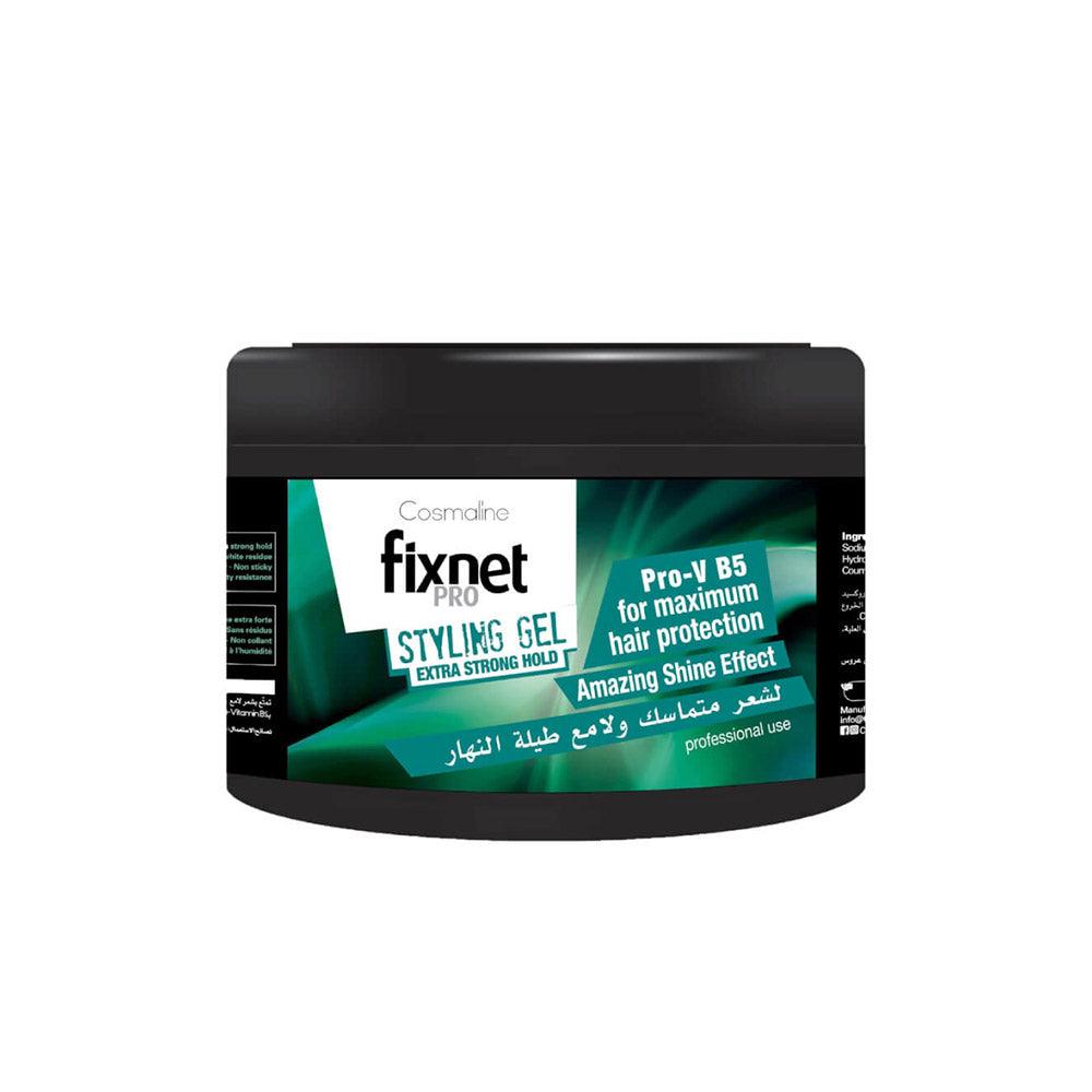 COSMALINE FIXNET PRO STYLING GEL EXTRA STRONG HOLD GREEN 450ml / B0003457 - Karout Online -Karout Online Shopping In lebanon - Karout Express Delivery 