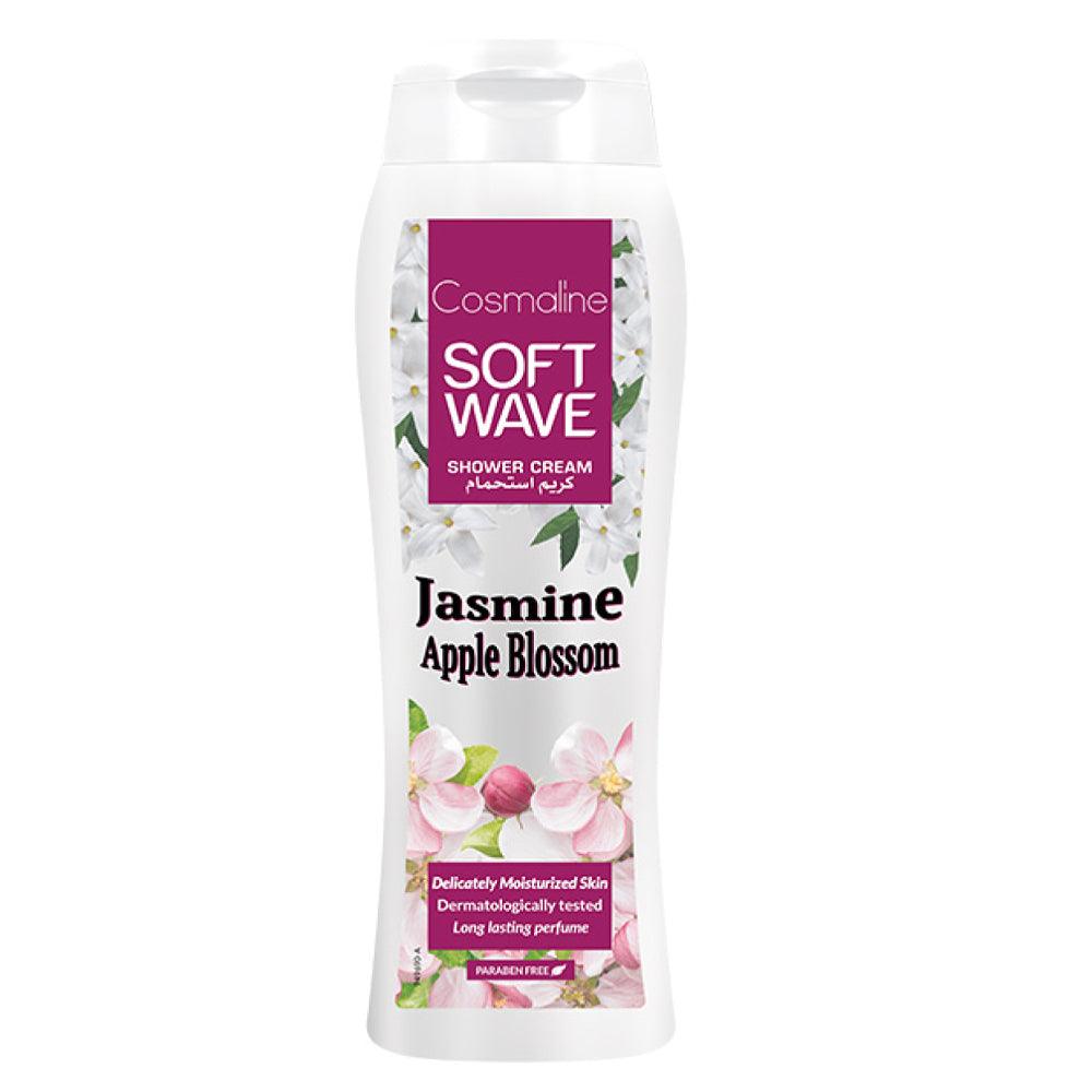 Cosmaline SOFT WAVE SHOWER CREAM JASMINE APPLE BLOSSOM 400ml / B0003350 - Karout Online -Karout Online Shopping In lebanon - Karout Express Delivery 