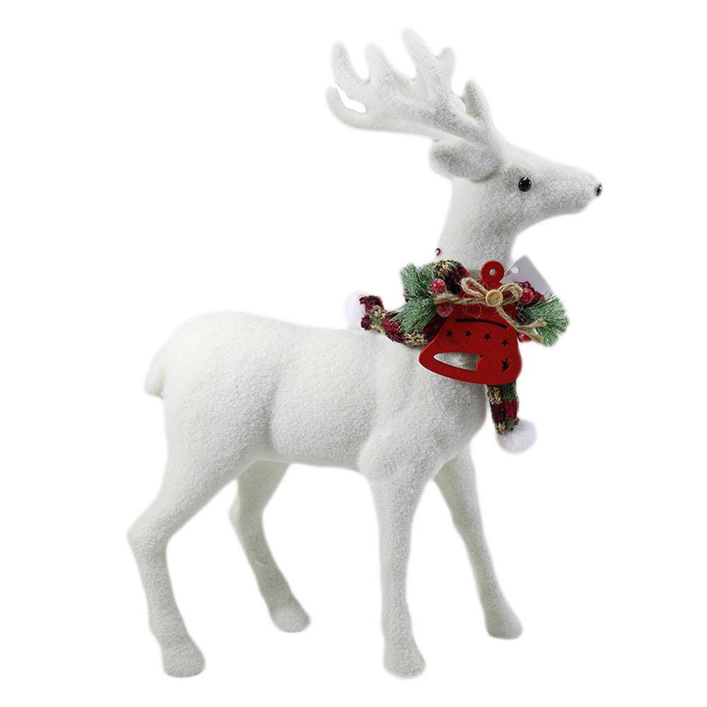 Christmas Foam Standing Gazelle With Bell Scarf / Q-739 - Karout Online -Karout Online Shopping In lebanon - Karout Express Delivery 