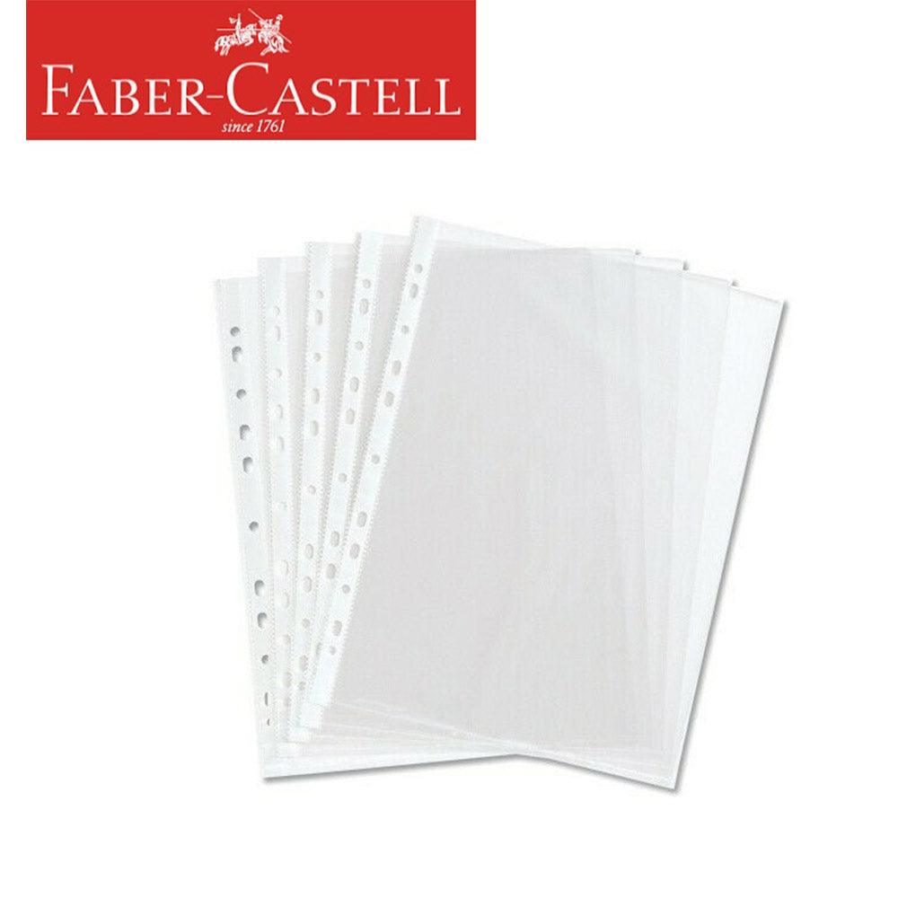 Faber Castell A4 Pocket File 40 Mic 11 Holes 100 pcs - Karout Online -Karout Online Shopping In lebanon - Karout Express Delivery 