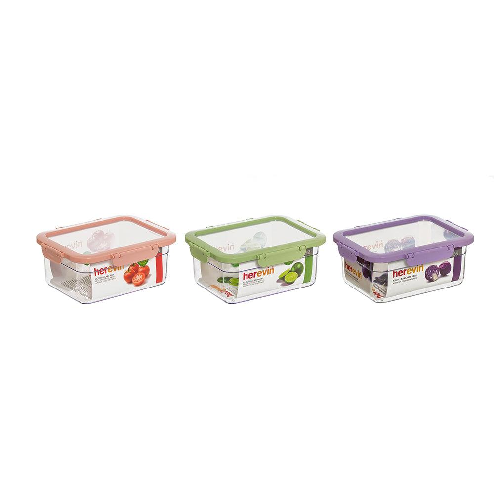 Herevin Airtight Food Container Soft Mix Color  / 2.2Lt - Karout Online -Karout Online Shopping In lebanon - Karout Express Delivery 