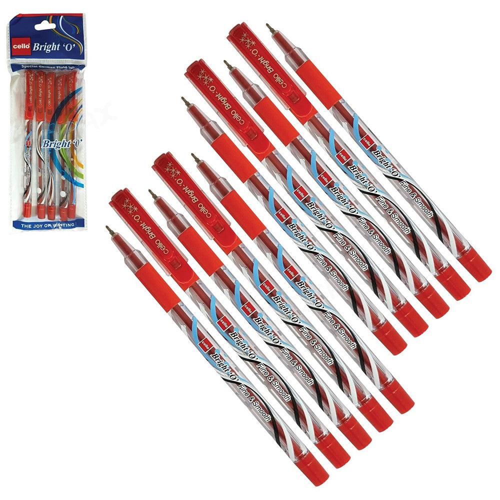 Bic Cello Bright Blue Ball Point Pen 0.7 mm Red - Karout Online -Karout Online Shopping In lebanon - Karout Express Delivery 