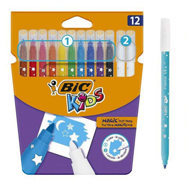 Bic Kids Magic Felt Pens Assorted Colors / 12 Pieces - Karout Online -Karout Online Shopping In lebanon - Karout Express Delivery 