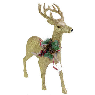 Glittery Christmas Foam Standing Gazelle / Q-787 - Karout Online -Karout Online Shopping In lebanon - Karout Express Delivery 