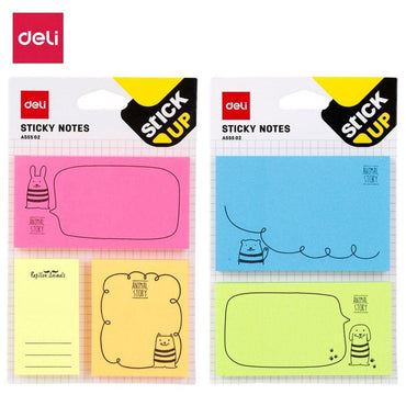 Deli A55502 Sticky Notes Set 76 x 95 mm -50 Sheets - Karout Online -Karout Online Shopping In lebanon - Karout Express Delivery 