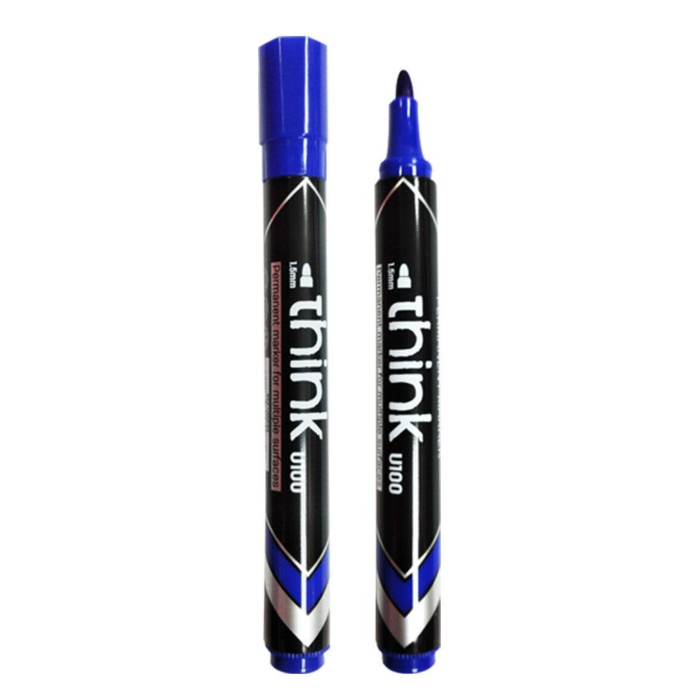 Deli U10030 Permanent Marker 1.5mm Blue - Karout Online -Karout Online Shopping In lebanon - Karout Express Delivery 