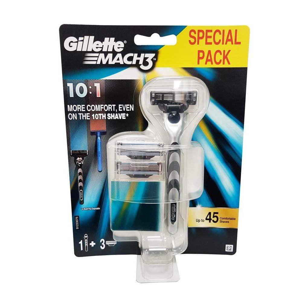 Gillette Mach3 Special Pack Razor 1 Handle + 3 Refill - Karout Online -Karout Online Shopping In lebanon - Karout Express Delivery 