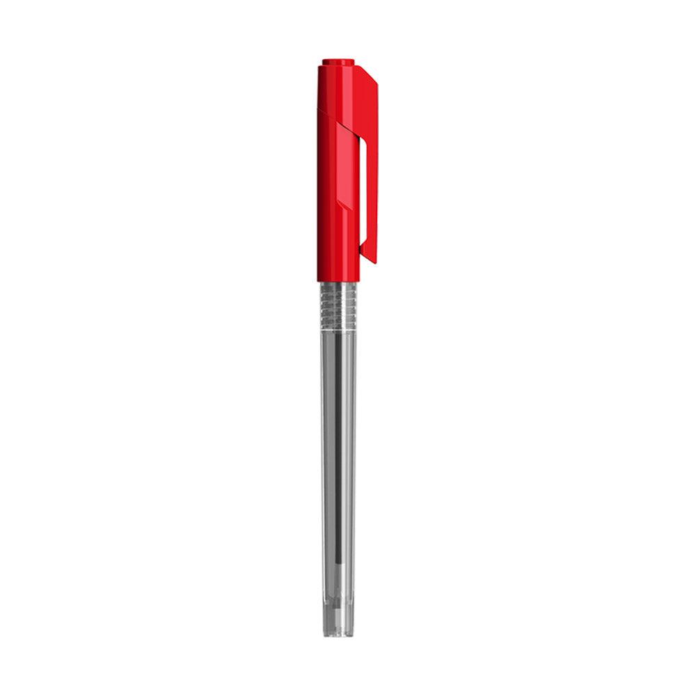 Deli Q01040  Ball Point Pen Red  0.7mm - Karout Online -Karout Online Shopping In lebanon - Karout Express Delivery 