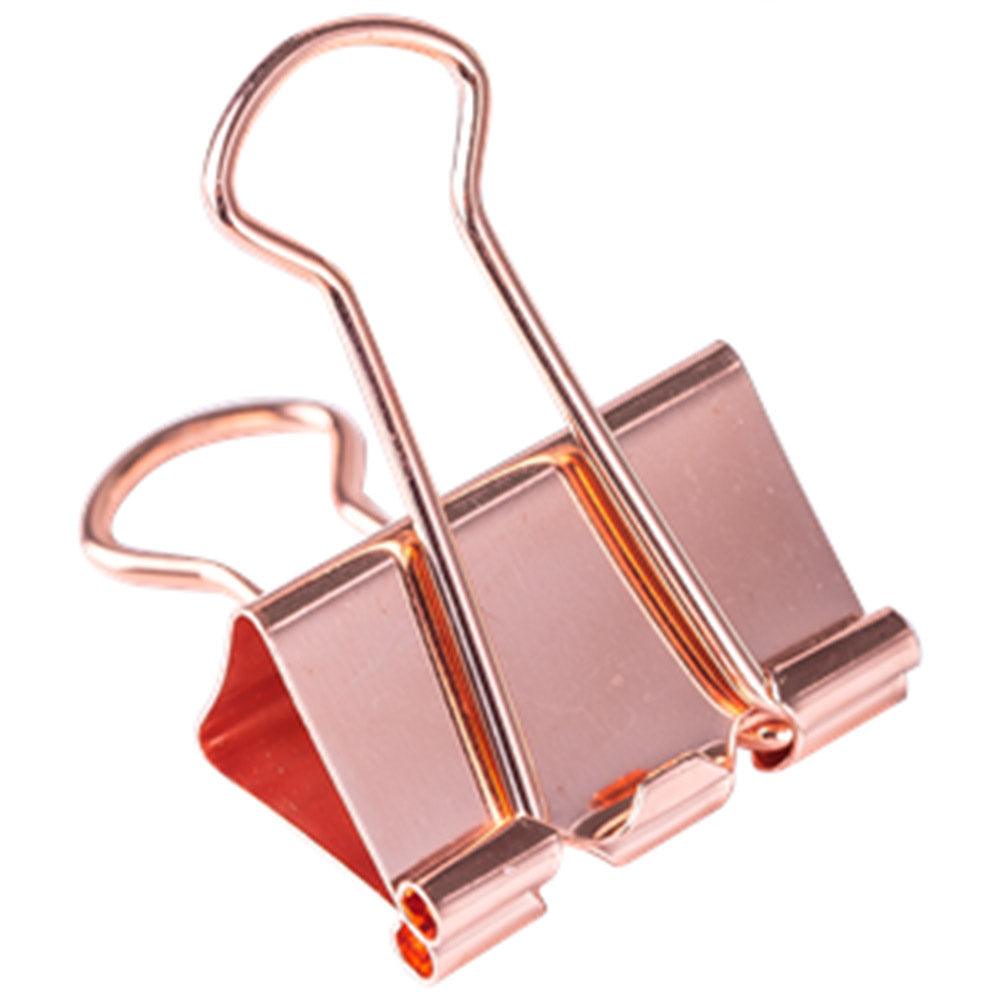Deli E78200 Binder Clips 19MM  ROSE GOLD - Karout Online -Karout Online Shopping In lebanon - Karout Express Delivery 