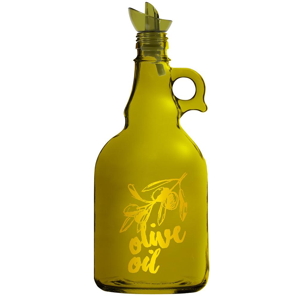 Herevin Decorated Oil Bottle Gold Olive Oil / 1Lt - Karout Online -Karout Online Shopping In lebanon - Karout Express Delivery 