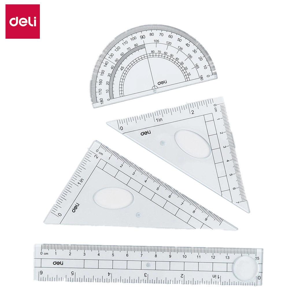 Deli E9597 Ruler Set of 4 pcs - Karout Online -Karout Online Shopping In lebanon - Karout Express Delivery 