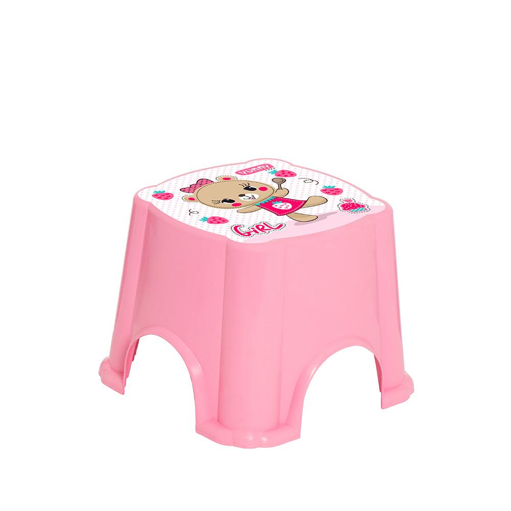 Herevin Childs  Stool - Pink Bear - Karout Online -Karout Online Shopping In lebanon - Karout Express Delivery 