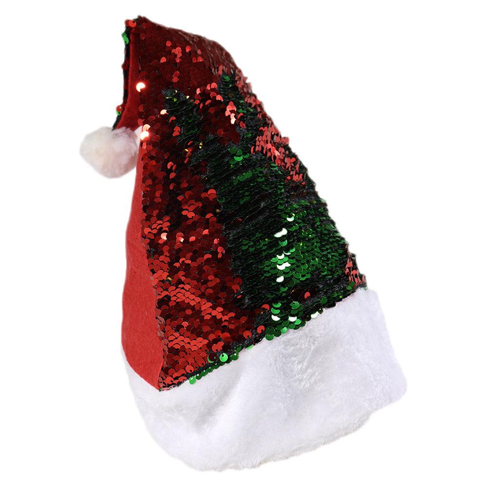 Christmas Shiny Red & Green Santa Hat / AB-365 - Karout Online -Karout Online Shopping In lebanon - Karout Express Delivery 
