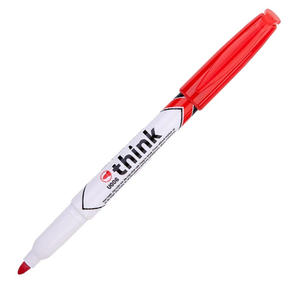 Deli U00640 Dry Erase Marker Think Red  1.2mm - Karout Online -Karout Online Shopping In lebanon - Karout Express Delivery 