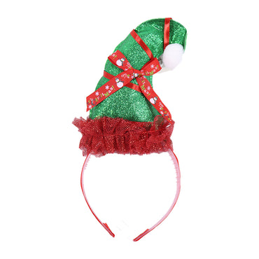 Red Glitter Santa Hat Headband / Q-1016