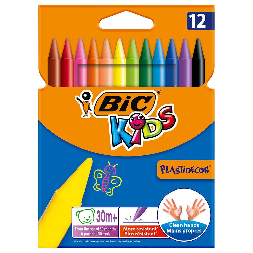 Bic Kids Plastidecor Color Chalk / 12 pieces - Karout Online -Karout Online Shopping In lebanon - Karout Express Delivery 