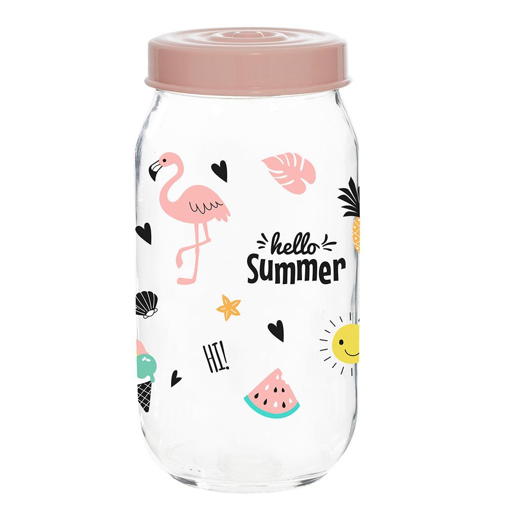 Herevin Decorated Jar - Hello Summer/ 1000ml - Karout Online -Karout Online Shopping In lebanon - Karout Express Delivery 
