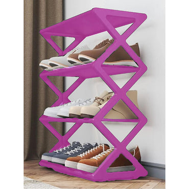 4-tier Simple Household Assemble Shoe Rack Storage Organizer