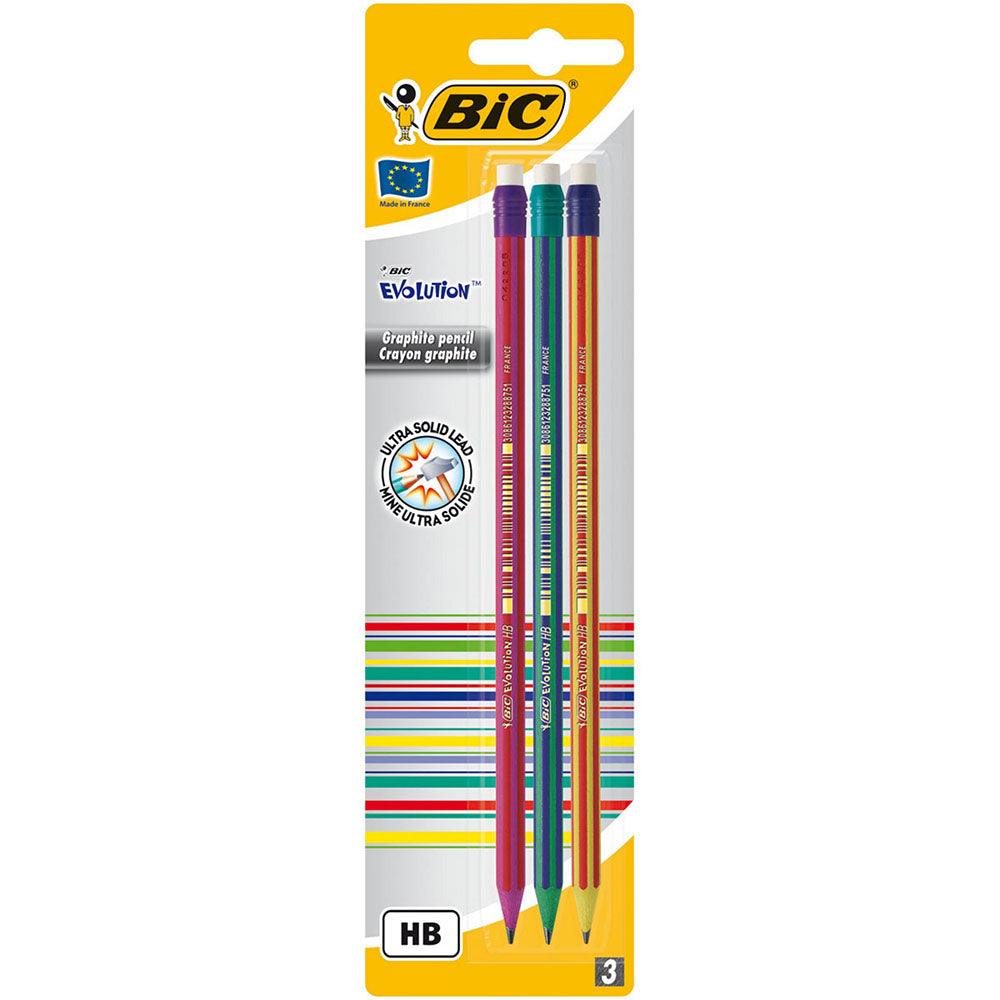 BIC Evolution HB Pencil 3 pcs - Karout Online -Karout Online Shopping In lebanon - Karout Express Delivery 