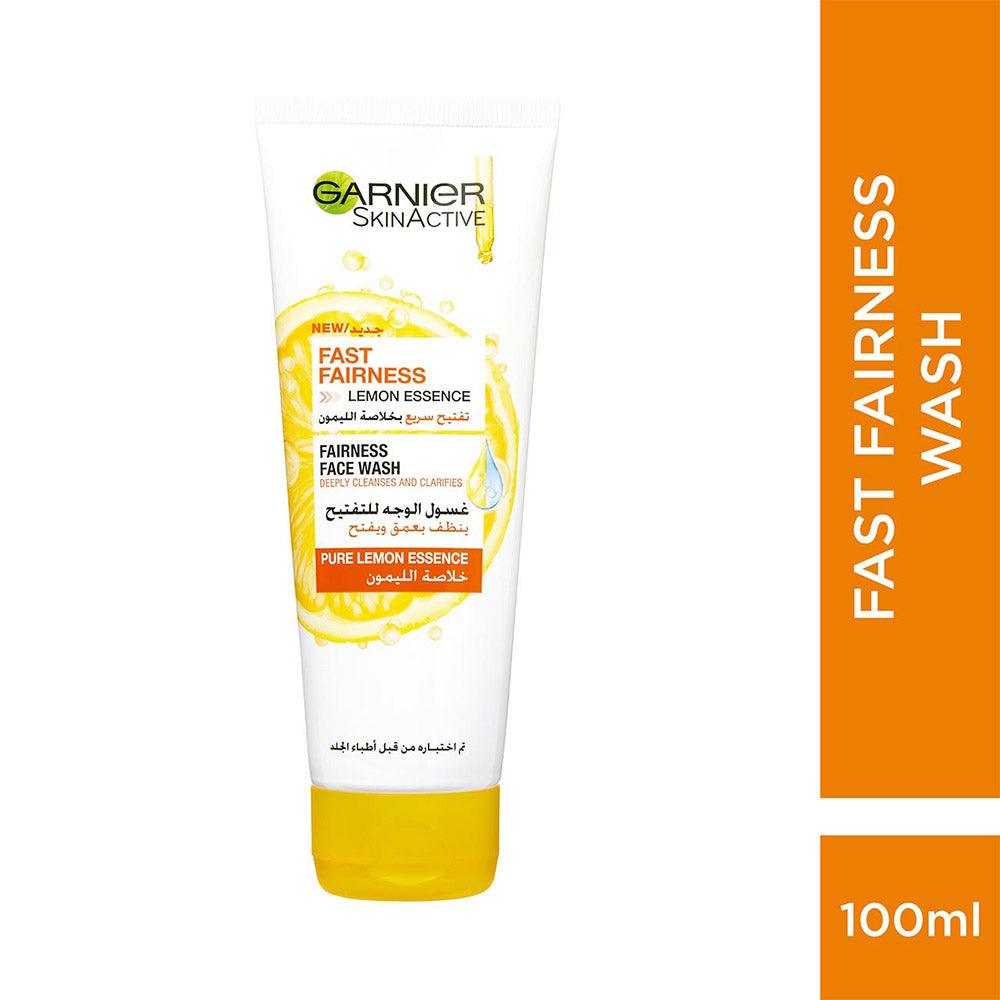 Garnier SkinActive Fast Fairness Face Wash with Pure Lemon Essence 100ml - Karout Online -Karout Online Shopping In lebanon - Karout Express Delivery 