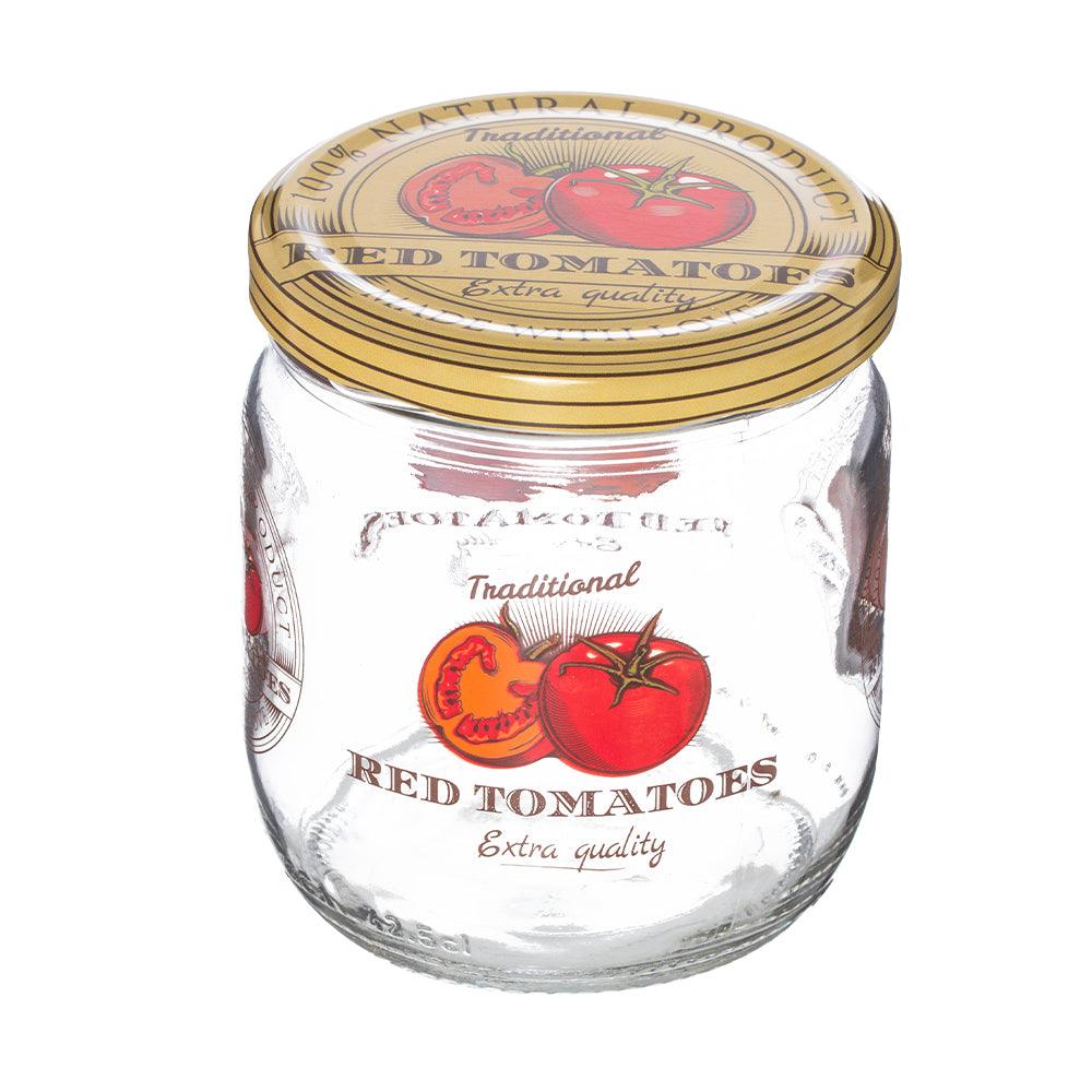 Herevin Decorated Jar - Tomato - Karout Online -Karout Online Shopping In lebanon - Karout Express Delivery 