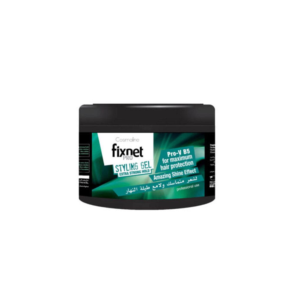 COSMALINE FIXNET PRO STYLING GEL EXTRA STRONG HOLD GREEN 250ml - Karout Online -Karout Online Shopping In lebanon - Karout Express Delivery 