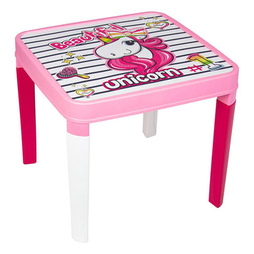 Herevin Decorated Childs Table -  Unicorn - Karout Online -Karout Online Shopping In lebanon - Karout Express Delivery 