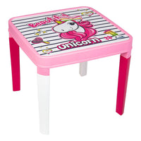 Herevin Decorated Childs Table -  Unicorn - Karout Online -Karout Online Shopping In lebanon - Karout Express Delivery 