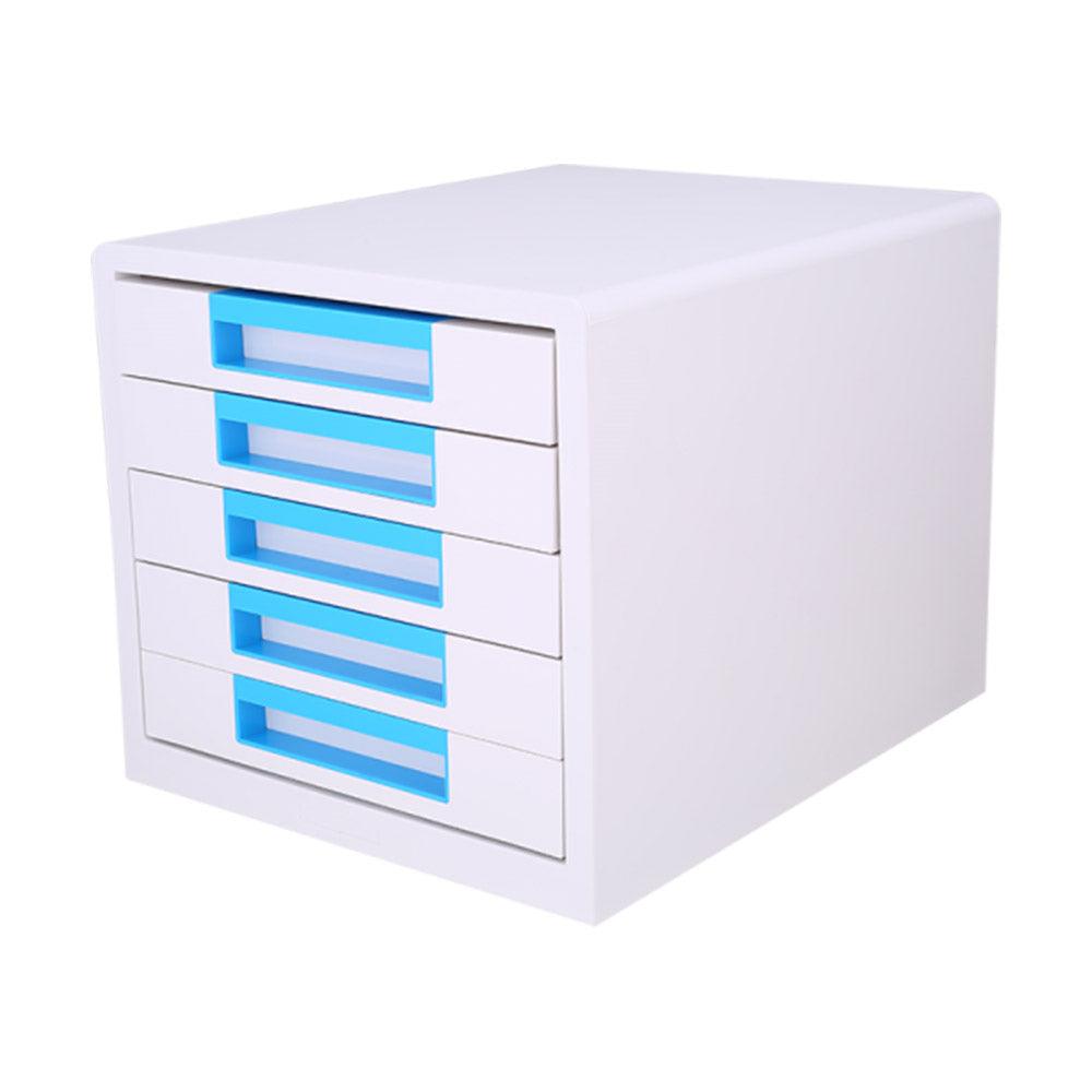 Deli EZ01033 File Cabinet 5 Drawers  Blue - Karout Online -Karout Online Shopping In lebanon - Karout Express Delivery 