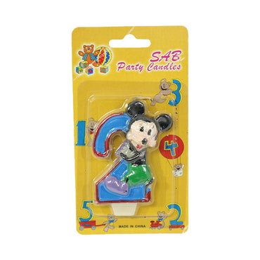 Birthday- Mickey Numbers Candle - Karout Online -Karout Online Shopping In lebanon - Karout Express Delivery 