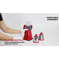 Manual Tabletop Drum Grater, 3 in 1 Rotary Shredder Slicer Grinder - CY-806 - Karout Online -Karout Online Shopping In lebanon - Karout Express Delivery 