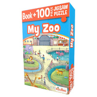 Little Kitabi Book + Jigsaw Puzzle 100pcs My Zoo - Karout Online -Karout Online Shopping In lebanon - Karout Express Delivery 