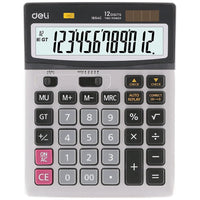 Deli E1654C Calculator Metal - 12 digits - Karout Online -Karout Online Shopping In lebanon - Karout Express Delivery 