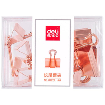 Deli E78201 Binder Clips 25MM  ROSE GOLD #4 - Karout Online -Karout Online Shopping In lebanon - Karout Express Delivery 
