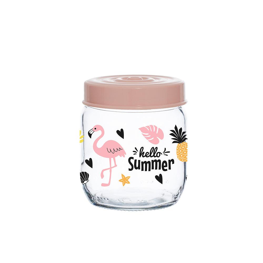 Herevin Decorated Jar - Hello Summer / 425ml - Karout Online -Karout Online Shopping In lebanon - Karout Express Delivery 