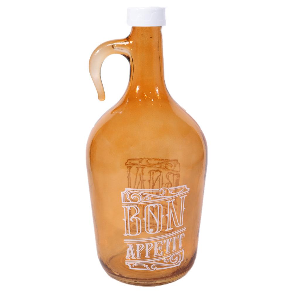 Herevin Decorated Oil Bottle Olive Oil Bon Appetit Rose Gold  / 1.5Lt