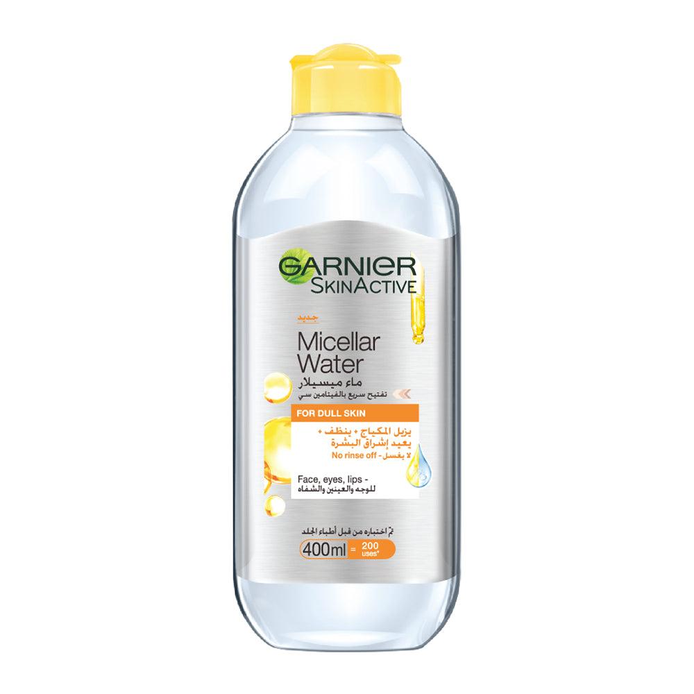 Garnier Micellar Brightening Cleanser Water with Vitamin C For Dull Skin 400ml - Karout Online -Karout Online Shopping In lebanon - Karout Express Delivery 