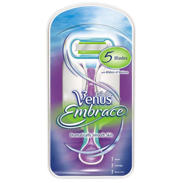 Gillette Venus Embrace Razor Dramatically Smooth Skin with Razor case - 1 Piece - Karout Online -Karout Online Shopping In lebanon - Karout Express Delivery 
