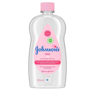 Johnsons Baby Oil Pure & Gentle 500ml - Karout Online -Karout Online Shopping In lebanon - Karout Express Delivery 