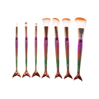 Mermaid Makeup Brush Set 7 Pieces